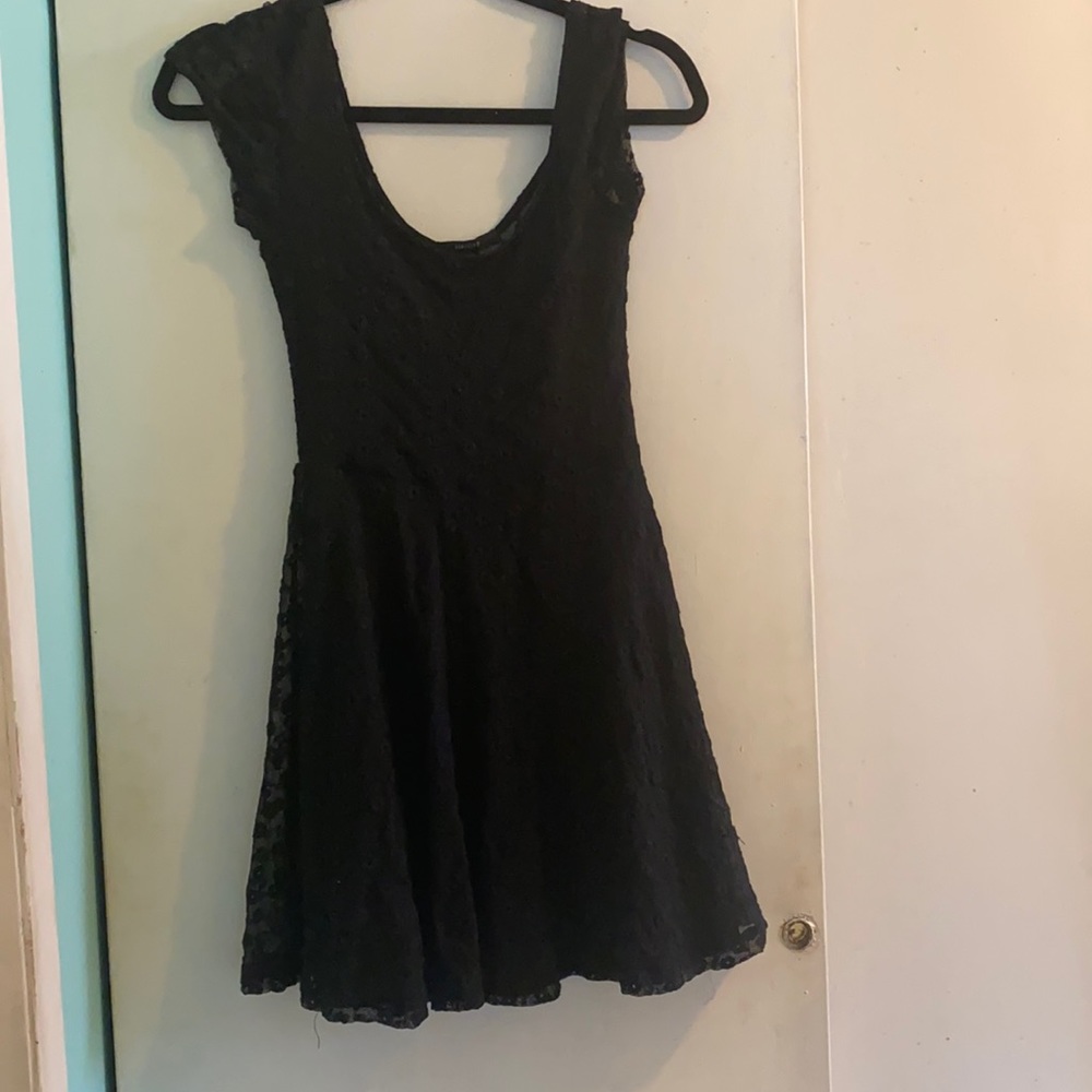 Forever 21 Lace Black Dress with sheer back. Size M